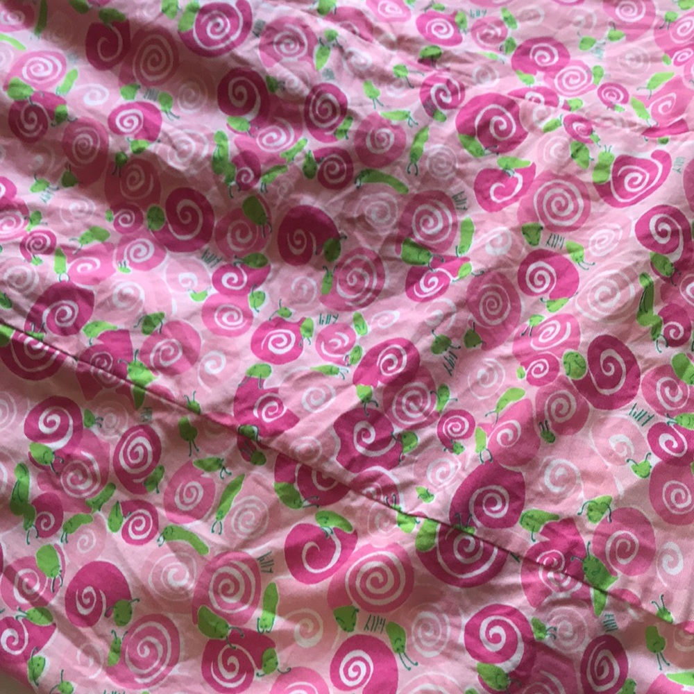 Lilly Pulitzer Rare Vintage White Label Y2k Slip Dress Snail Print Barbie Pink 6 - Picture 13 of 16